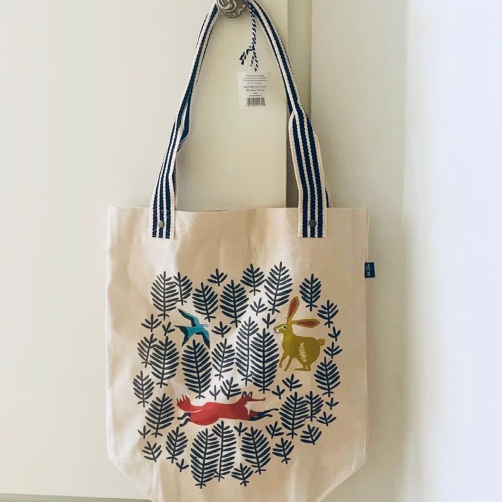Cute Nature/Forest Themed Canvas Tote Bag